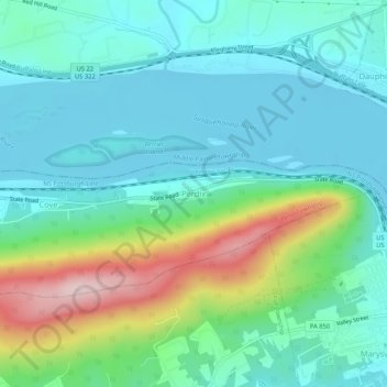 Mapa topográfico Perdix, altitud, relieve