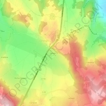 Mapa topográfico Volviges, altitud, relieve