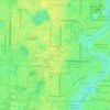 Mapa topográfico Bour Lands, altitud, relieve