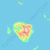 Mapa topográfico Kepulauan Babar, altitud, relieve