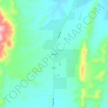 Mapa topográfico Chrome, altitud, relieve