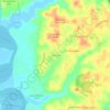 Mapa topográfico Foxchase, altitud, relieve