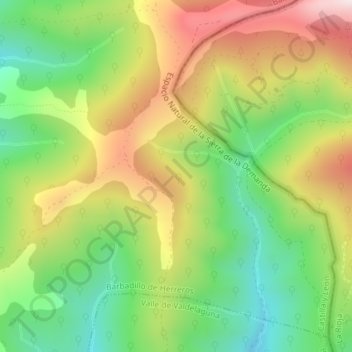 Mapa topográfico Dos Hombres, altitud, relieve
