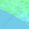 Mapa topográfico Bracklesham, altitud, relieve