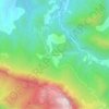Mapa topográfico Les Auberts, altitud, relieve