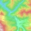 Mapa topográfico Soubreroche, altitud, relieve