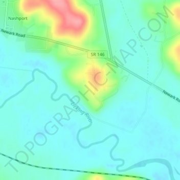 Mapa topográfico Dillon State Park, altitud, relieve