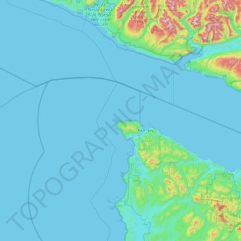 Mapa topográfico Mushroom Rock, altitud, relieve