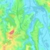 Mapa topográfico Arrauntz, altitud, relieve