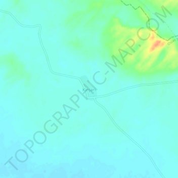 Mapa topográfico Kinjari, altitud, relieve