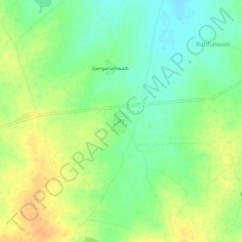 Mapa topográfico Itt, altitud, relieve