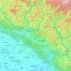 Mapa topográfico Dehra Dūn, altitud, relieve
