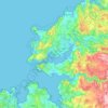 Mapa topográfico Ferrol, altitud, relieve