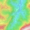 Mapa topográfico Valle di Seren, altitud, relieve