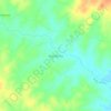 Mapa topográfico Poço da Cruz, altitud, relieve