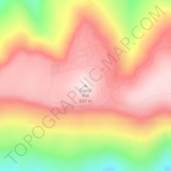 Mapa topográfico Magazine Mountain, altitud, relieve