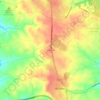 Mapa topográfico La Dehesa, altitud, relieve