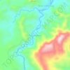 Mapa topográfico Rantau Bayur, altitud, relieve