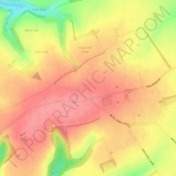 Mapa topográfico High Hunsley, altitud, relieve