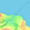 Mapa topográfico Staithes, altitud, relieve