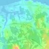 Mapa topográfico Cap-Pelé, altitud, relieve