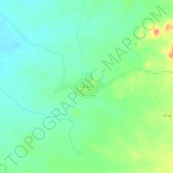 Mapa topográfico Amlari, altitud, relieve