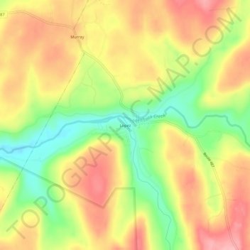 Mapa topográfico Lopez, altitud, relieve