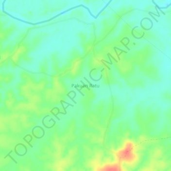 Mapa topográfico Pakuan Ratu, altitud, relieve