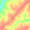 Mapa topográfico Guinea Mills, altitud, relieve
