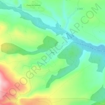 Mapa topográfico Filiel, altitud, relieve