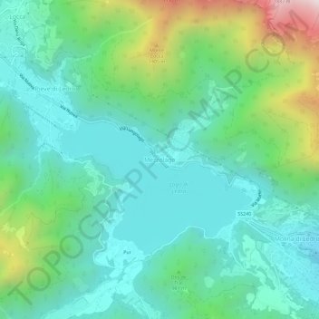 Mapa topográfico Mezzolago, altitud, relieve