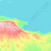 Mapa topográfico Bayang, altitud, relieve