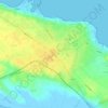 Mapa topográfico Teboulba, altitud, relieve