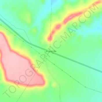 Mapa topográfico Boqueirão, altitud, relieve