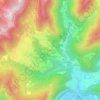 Mapa topográfico Brazzova, altitud, relieve