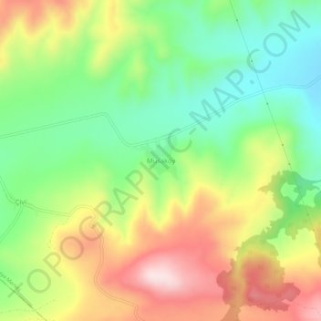 Mapa topográfico Musaköy, altitud, relieve
