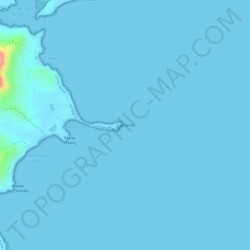 Mapa topográfico Cap Ferré, altitud, relieve