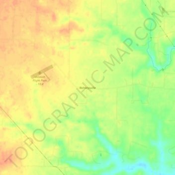 Mapa topográfico Bohleysville, altitud, relieve