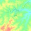 Mapa topográfico Algodoeiro, altitud, relieve