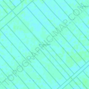 Mapa topográfico Wonodadi, altitud, relieve