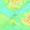 Mapa topográfico Pekanbaru, altitud, relieve