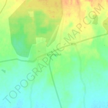 Mapa topográfico Barangajuli, altitud, relieve