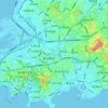 Mapa topográfico 敦化路街道, altitud, relieve