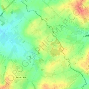 Mapa topográfico Ogimont, altitud, relieve