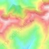 Mapa topográfico Halesi, altitud, relieve