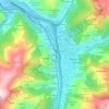 Mapa topográfico Les cases d'Efrén, altitud, relieve