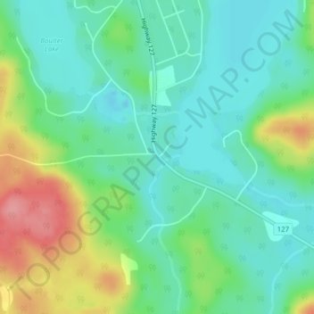 Mapa topográfico Lake St. Peter, altitud, relieve