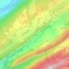 Mapa topográfico Les Étraches, altitud, relieve