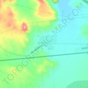 Mapa topográfico Jacumba Hot Springs, altitud, relieve