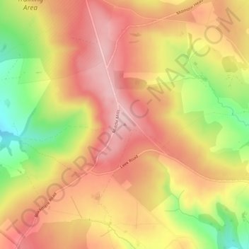 Mapa topográfico Merryton Low, altitud, relieve